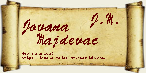 Jovana Majdevac vizit kartica